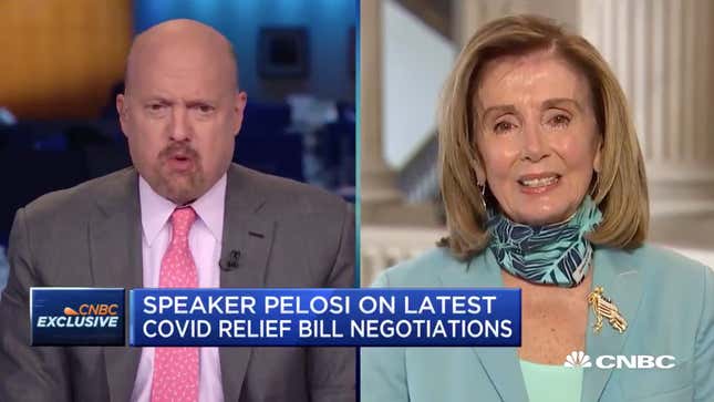 Image for article titled Trump&#39;s &#39;Crazy Nancy&#39; Rhetoric Has Spread Even to CNBC
