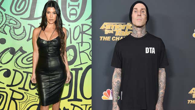 Image for article titled Kourtney Kardashian and Travis Barker Are Dating, Proving the Drummer Is Always the Hottest