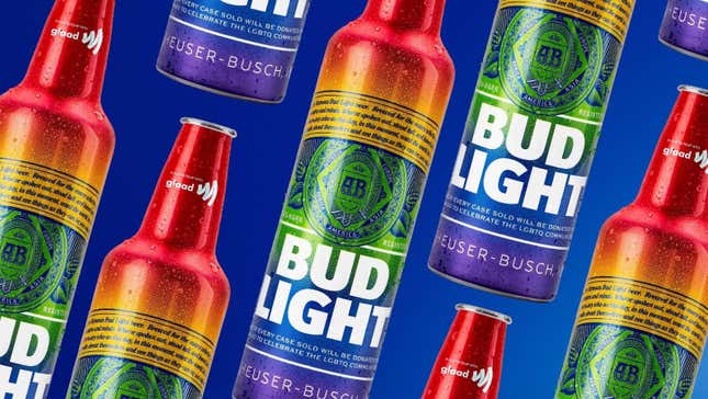 In the U.S., Bud Light will partner with GLAAD in June to to launch its first-ever rainbow aluminum bottle.