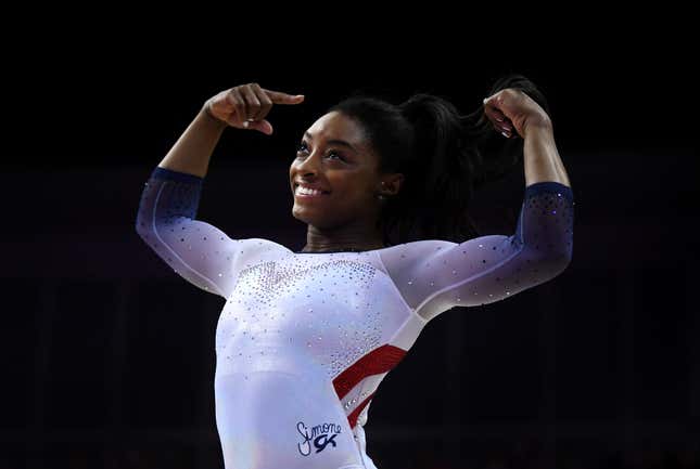 Image for article titled Simone Biles&#39;s Shower Is Better Than Kylie Jenner&#39;s...I Guess???
