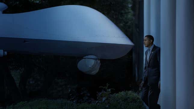 Image for article titled ‘You’re My Best Friend,’ Says Obama To Drone That Appears Outside Bedroom Window Every Night