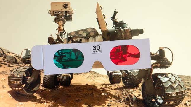 Image for article titled NASA Is Using Red and Blue 3D Glasses to Safely Drive the Mars Rover While Working From Home