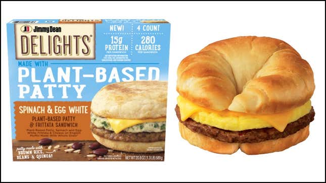 Product shot of Jimmy Dead Plant-Based Patty sandwiches [photo provided by Jimmy Dean]