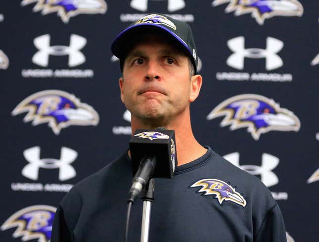 Image for article titled John Harbaugh: &#39;It&#39;s Hard To Watch Disturbing Footage Of Our Loss To The Bengals&#39;