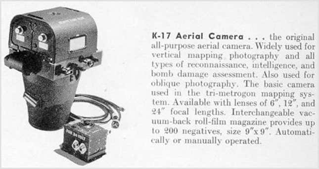 Imagen para el artículo titulado Esto no es un cañón de mano, es la cámara utilizada para fotos aéreas en la Segunda Guerra Mundial