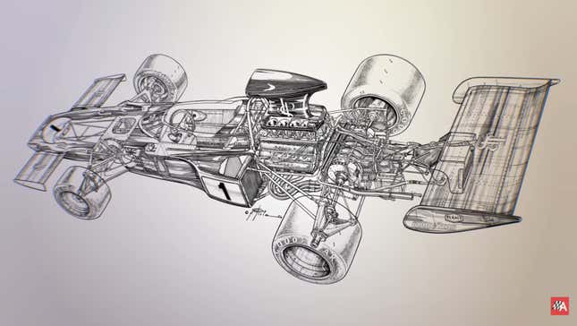 Image for article titled Drawing A Lotus F1 Car For A Magazine Article Isn&#39;t As Simple As It Sounds