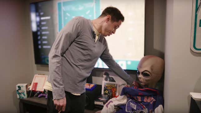 Image for article titled Pete Davidson's Basement Apartment Is a Man Cave Fit for a Teen Boy