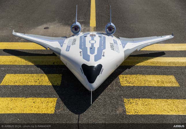 Image for article titled New Airbus Blended-Wing Airplane Concept Looks Very Similar to a 1940s Design for a Futuristic Flyer