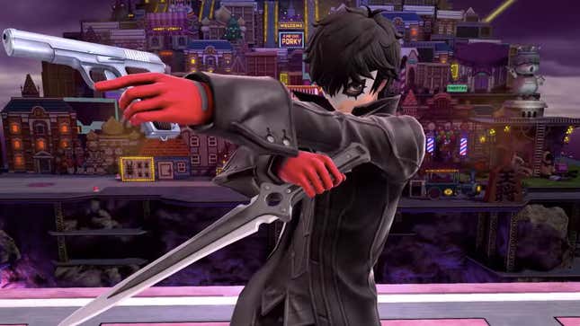 Image for article titled Smash Ultimate&#39;s Joker Is A True-To-Form Tightrope Act