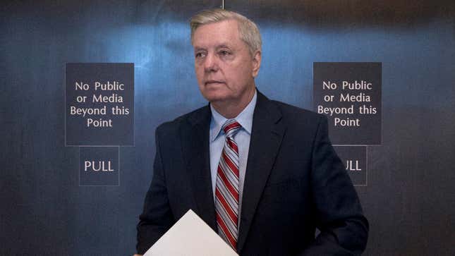 Image for article titled Sympathetic Representatives Let Lindsey Graham Into Impeachment Hearing After It Becomes Clear He Came To Disrupt It Alone