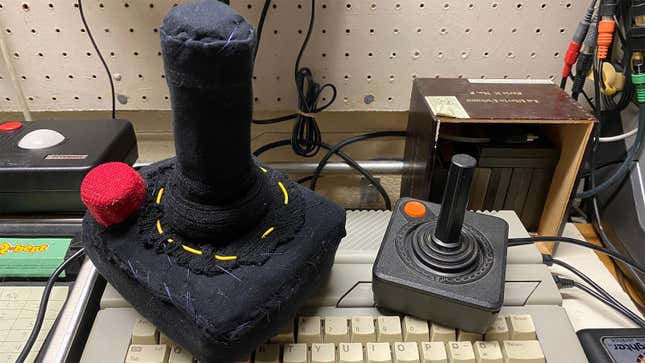 Image for article titled Driven Mad By Lockdown, Jalopnik Editor Sews A Working Plush Atari 2600 Joystick