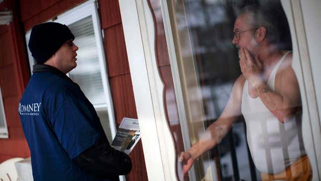 Image for article titled Romney Volunteers Going Door-To-Door To Let Obama Supporters Know President's Dead