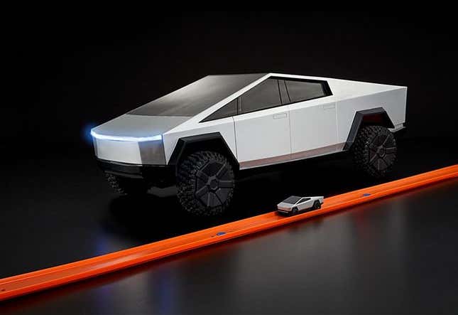 Imagen para el artículo titulado Este Cybertruck a control remoto de Hot Wheels es el Tesla que podemos permitirnos