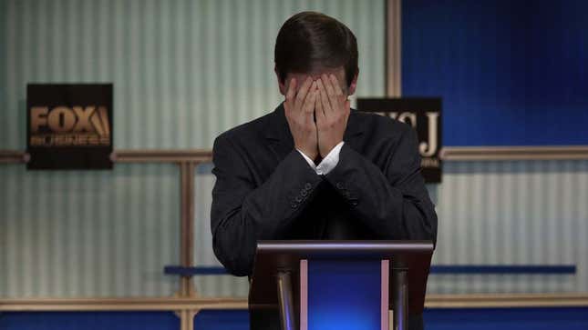 Image for article titled Body Language Experts Offer Insight Into Meaning Of Marco Rubio Loudly Sobbing Throughout Debate