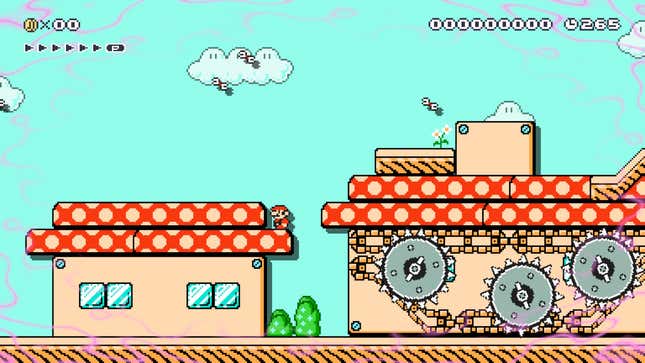 Image for article titled A Mario Maker Level Where Mario Has Post-War PTSD
