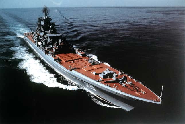 A Kirov-class battlecruiser in 1986. Photo credit: Defense Intelligence Agency