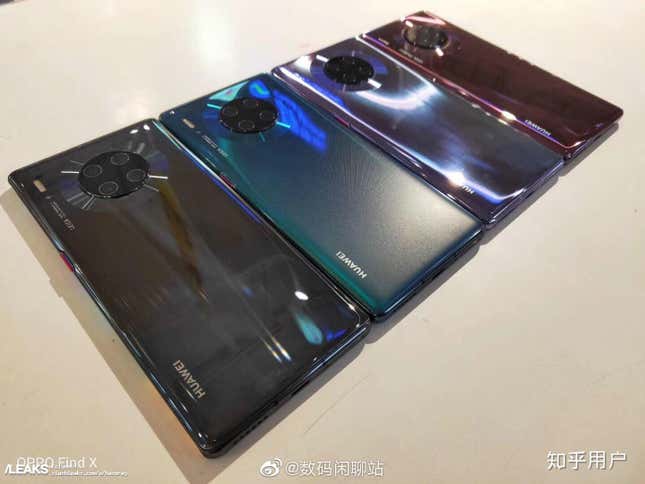 Imagen para el artículo titulado El Huawei Mate 30 Pro se filtra en fotos con sorpresa: grabación de vídeo a 7680 fps
