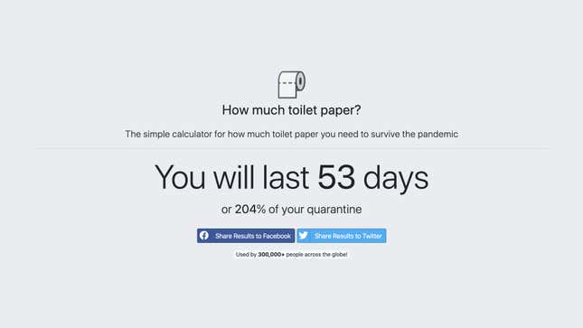 Imagen para el artículo titulado Calcula cuánto papel higiénico necesitas para sobrevivir a la cuarentena