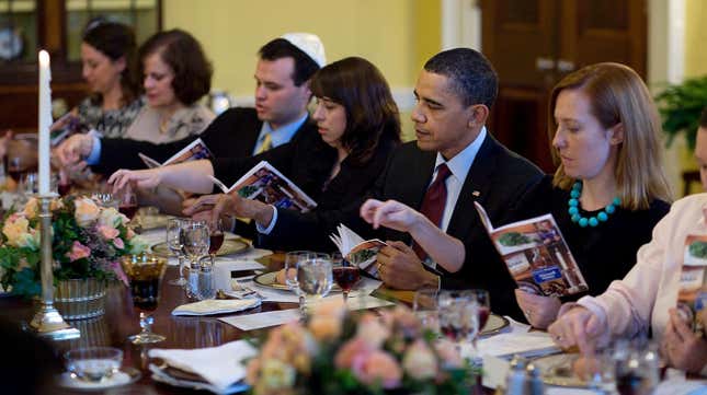 Even Barack Obama used the Maxwell House Haggadah