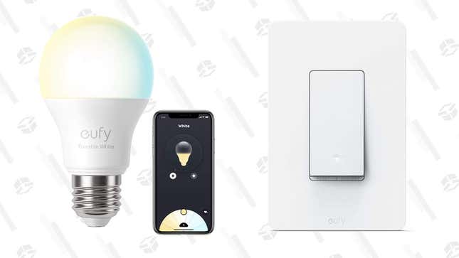 Eufy Smart Tunable Light Bulb 2.0 | $16 | Amazon
Eufy Smart Light Switch | $18 | Amazon