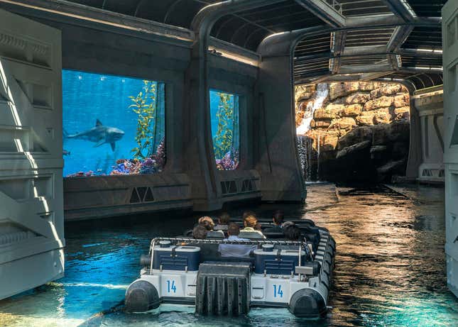 The Mosasaurus section of the ride was my favorite.