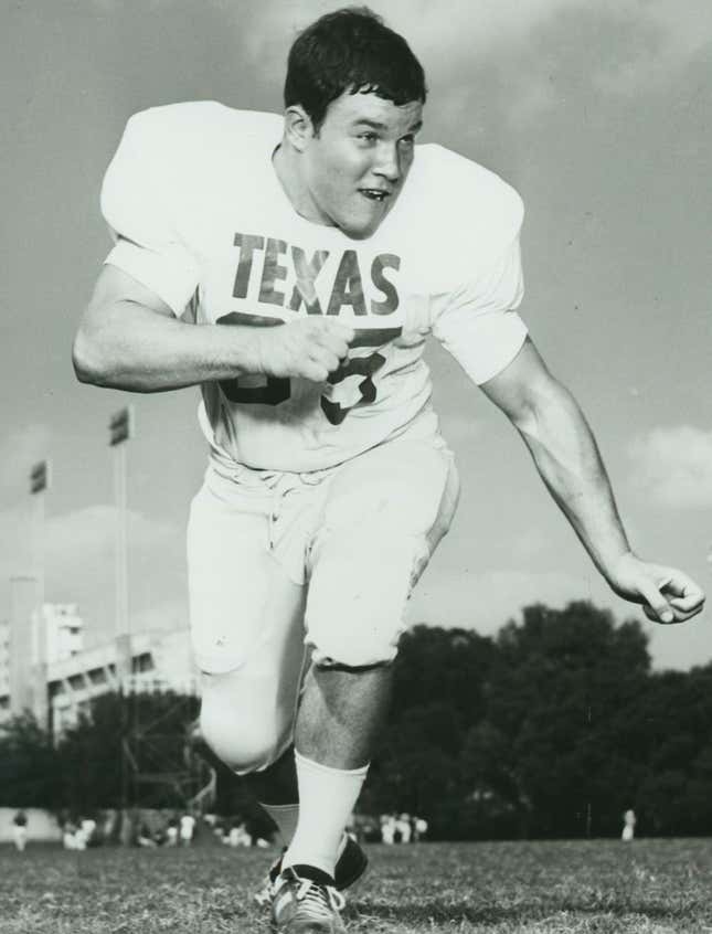 Greg Ploetz played defensive line for the University of Texas.