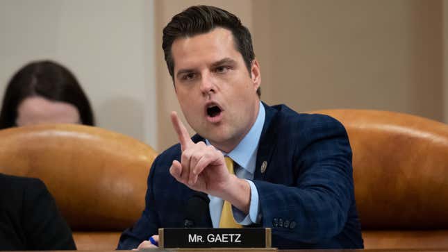 Image for article titled Confirmed Creep Rep. Matt Gaetz Reportedly Showed Nude Photos of Women to Other Legislators