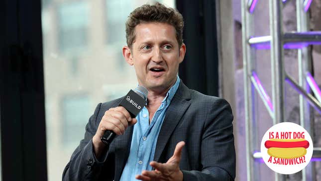 Image for article titled Hey Alex Winter, is a hot dog a sandwich?