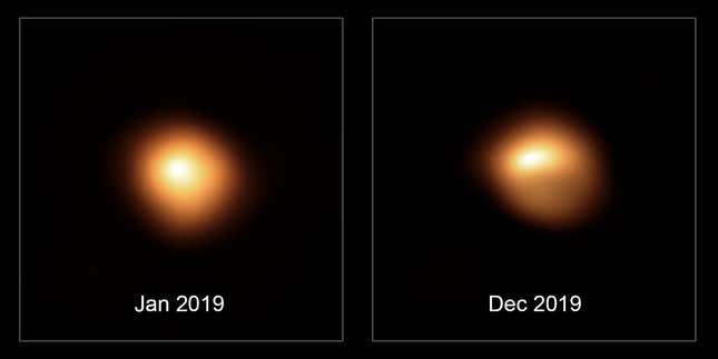 Imagen para el artículo titulado Definitivamente, algo raro pasa con la estrella Betelgeuse