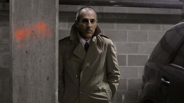 Lauer waits in the shadows to receive highly confidential information on picking the perfect summer camp.