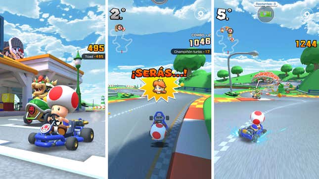 Imagen para el artículo titulado Nintendo arruinó Mario Kart Tour al hacerlo en vertical