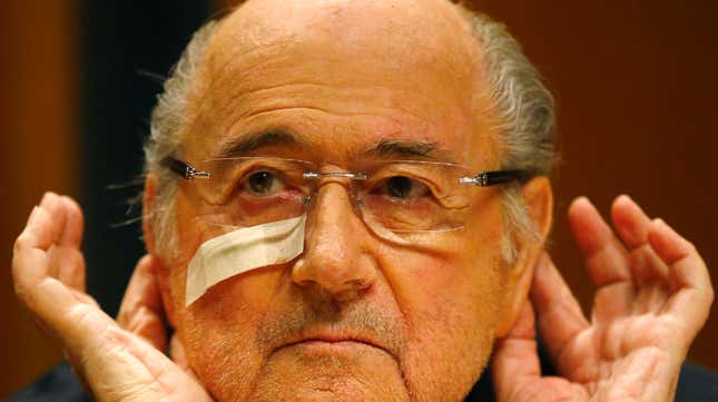 Image for article titled Sepp Blatter, Who Tried To Use Money To Ruin Soccer, Thinks That Money Has The Potential To Ruin Soccer