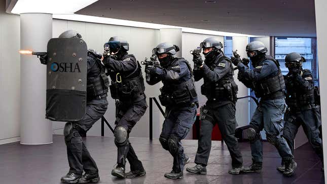 Image for article titled OSHA Special Ops Team Raids Local Office After Receiving Intel On Expired Fire Extinguisher