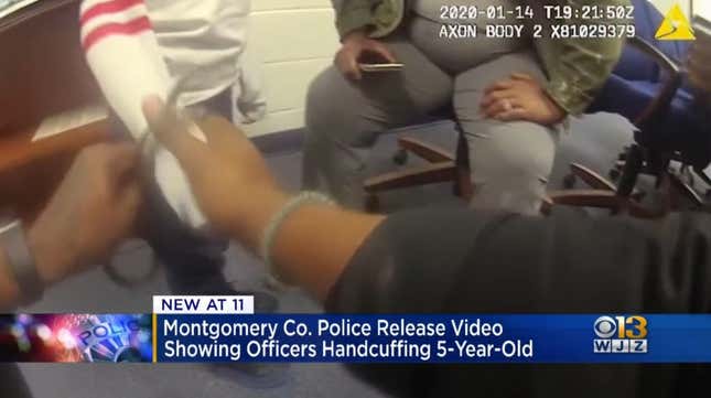 Image for article titled Mother Sues Maryland County and Cops Who Handcuffed Black 5-year-old and Repeatedly Encouraged Her to &#39;Beat Him&#39;