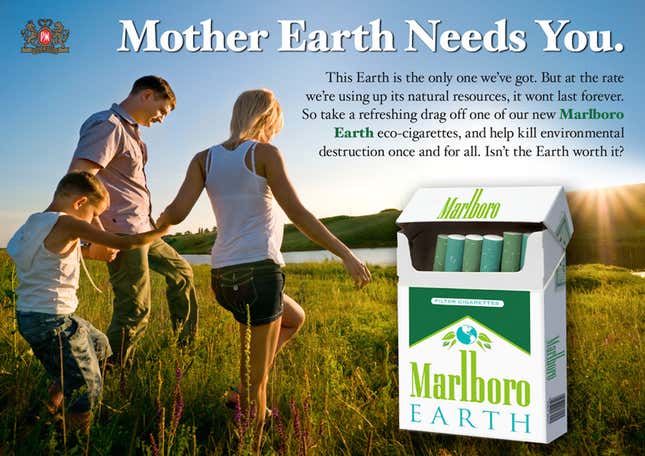 Image for article titled New Eco-Friendly Cigarettes Kill Destructive Human Beings Over Time