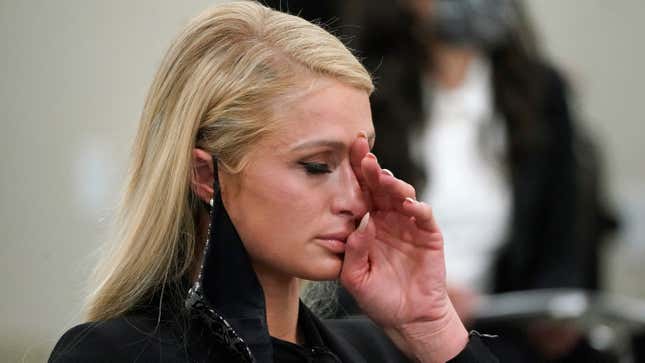 Image for article titled Paris Hilton Describes Being &#39;Kidnapped,&#39; &#39;Violated,&#39; and Forced to Consume Medication in Tearful Testimony About Abuse at Utah Boarding School