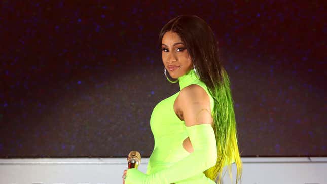 Cardi B performs onstage as Fashion Nova Presents: Party With Cardi on May 9, 2019 in Los Angeles, California.