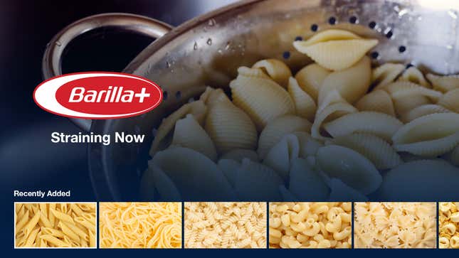 Image for article titled Barilla Introduces New $9.99 Monthly Pasta Straining Service