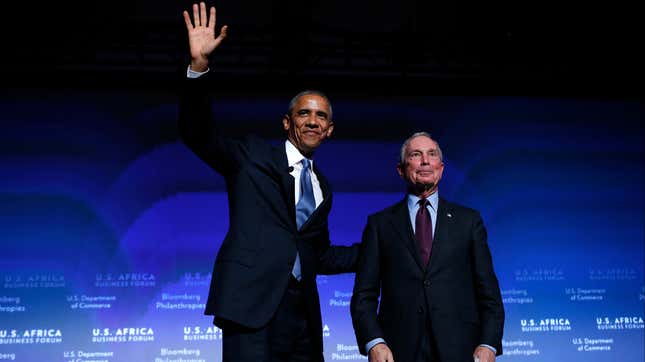 Image for article titled Bloomberg Is Rewriting History With Confusing as Fuck Obama Ads