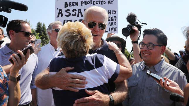 Image for article titled The New York Times Would Like You to Know That Some Women Personally Like to Hug Joe Biden