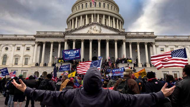 Pro-Trump protesters gather in front of the U.S. Capitol Building on January 6, 2021 in Washington, DC. 