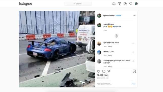 Aprovecha la cuarentena para circular a toda velocidad con un Porsche de un millón de dólares por Manhattan. Se estrella