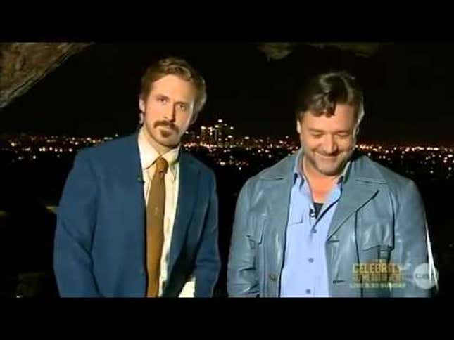 Ryan Gosling Crashes Boy King of Australia Russell Crowe's Live Speech