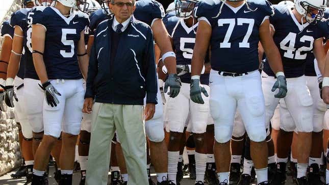 Image for article titled Penn State Players All Worried They're Going To Be The One Who Accidentally Kills Joe Paterno