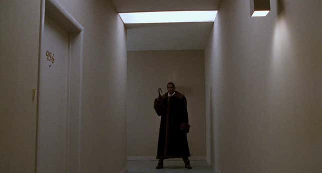 Candyman (Tony Todd) stops by for a not-so-friendly friendly visit.