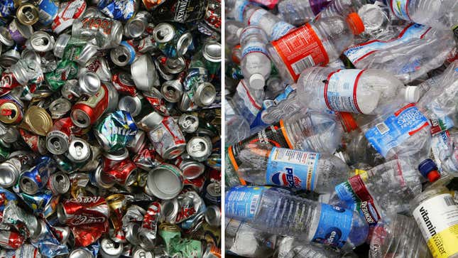 Image for article titled Are Soda Cans or Plastic Bottles Worse for the Environment?