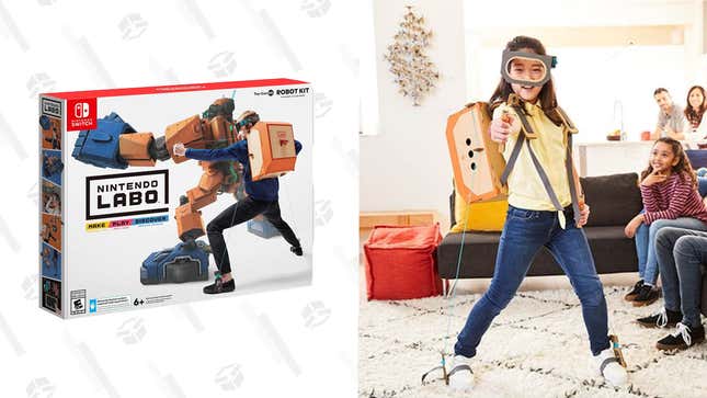 Nintendo Switch Labo Toy-Con VR Starter Kit + Blaster | $20 | Best Buy
Nintendo Switch Labo Toy-Con Vehicle Kit | $20 | Best Buy
Nintendo Switch Labo Toy-Con Robot Kit | $20 | Best Buy
Nintendo Switch Labo Toy-Con Variety Kit | $20 | Best Buy