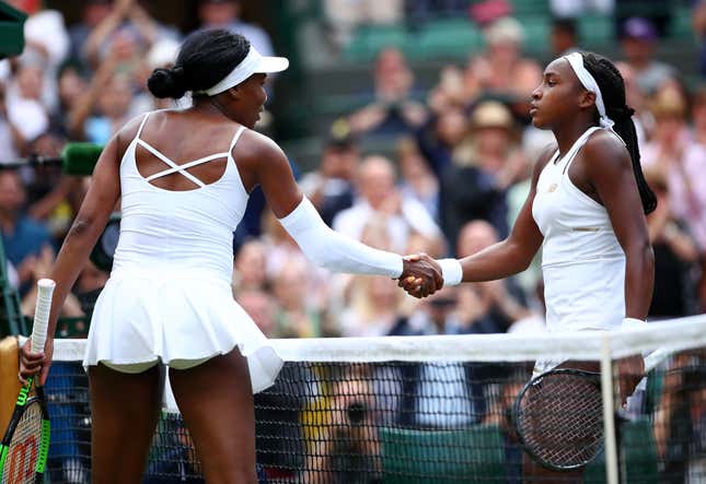 Image for article titled 15-Year-Old Coco Gauff Upsets Venus Williams At Wimbledon