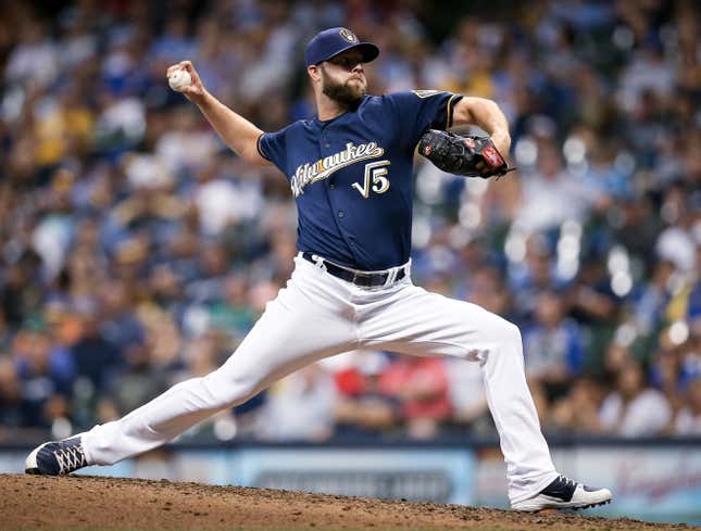 Image for article titled Jordan Lyles Becomes First Brewer To Wear Irrational Number