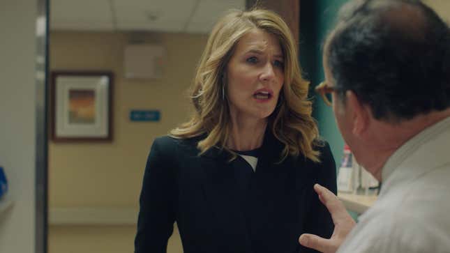 Renata Klein, played by Laura Dern, arriving to the hospital to see her daughter.